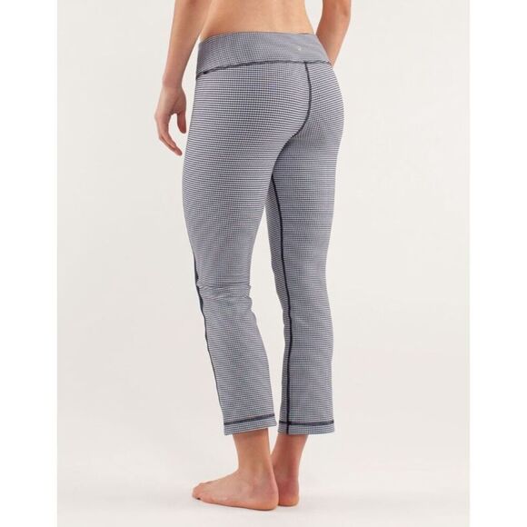 Lululemon‎ Coast To Class Pant Gingham Inkwell Size 6 Navy White - Picture 5 of 10